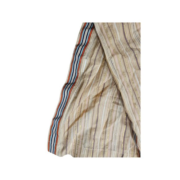 America & Beyond Women's Tan Striped Resort Jumpsuit - Size Large - Picture 3 of 5